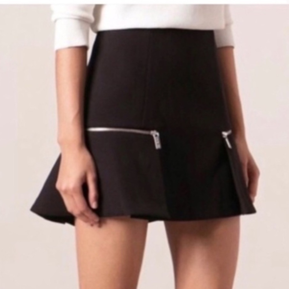 Michael Kors Black Zippered Mini Skirt